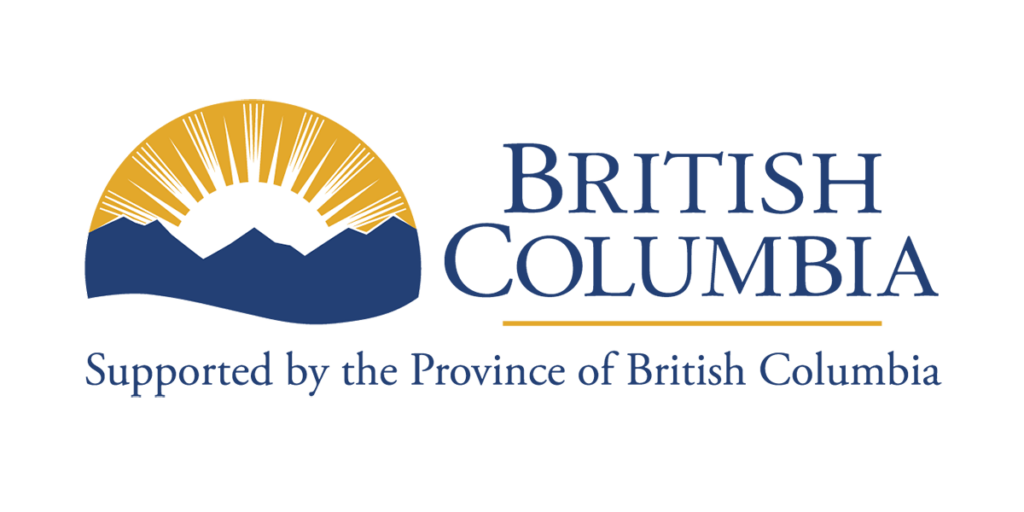 Supported by the Province of British Columbia wordmark