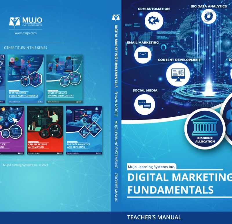 Front and back cover of Digital Marketing Fundamentals