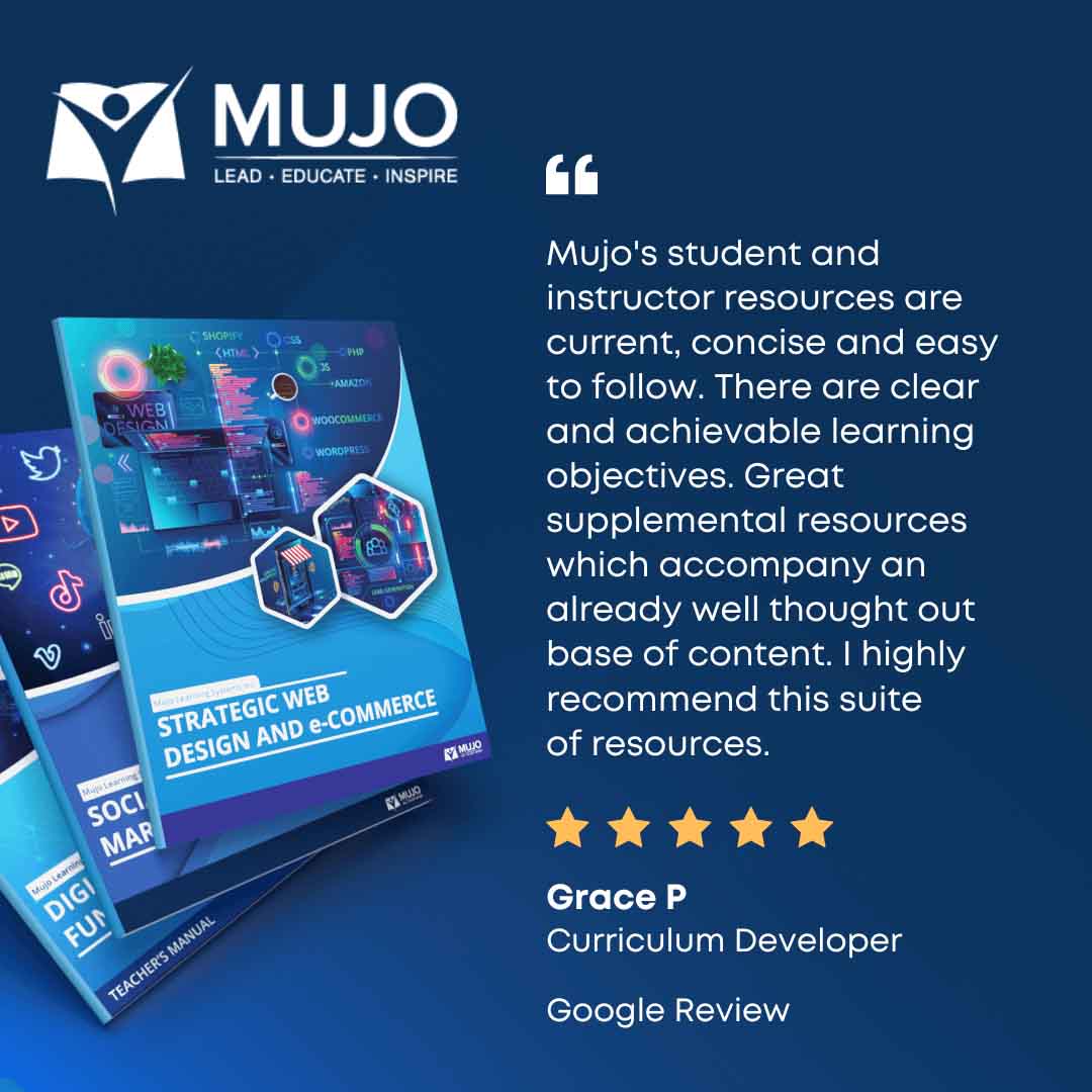 Mujo's student and instructor resources are current, concise and easy to follow. There are clear and achievable learning objectives. Great supplemental resources which accompany an already well thought out base of content. I highly recommend this suite of resources.