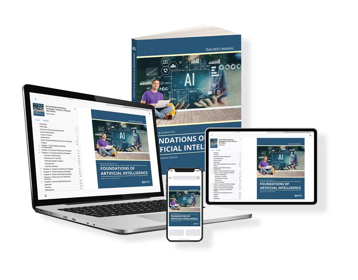 AI Marketing Fundamentals textbook on all devices