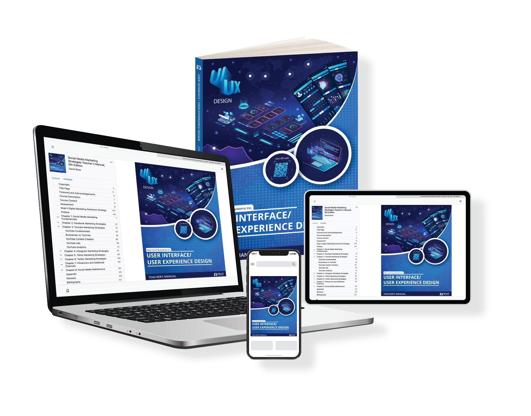 UIUX TM MOCKUP COLLAGE. UI UX Textbook | Mujo Learning Systems